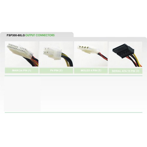 FSP Mini ITX/Flex ATX 80+ Bronze 24-Pin 300W Power Supply (FSP300-60LG)