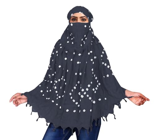 Image of Cotton Long Scarf Cum Mask Scarves Usable for Vehicle Driver | White Printed Design Fabric | Universal Size | Soft & Breathable Sun Protection | For Girl & Women