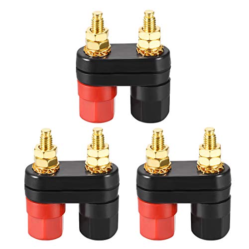 Conector de clavija de banana y poste de encuadernación uxcell con rosca de amplificador 5