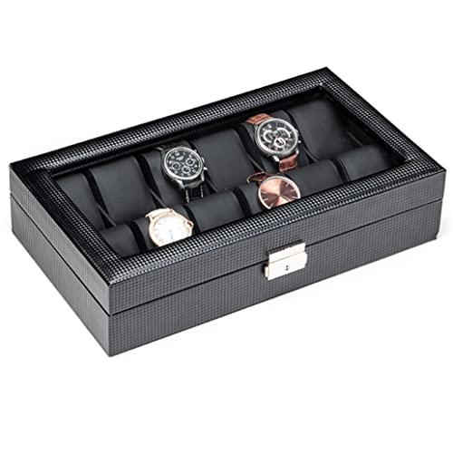 Caja Relojes Caja Para Relojes Estuche Relojes Caja De Reloj De Cuero Con 12 Ranuras, Estuche De Joyería, Estuche De Exhibición, Organizador De Traje, Organizador De Reloj Caja De Relojes Hombre