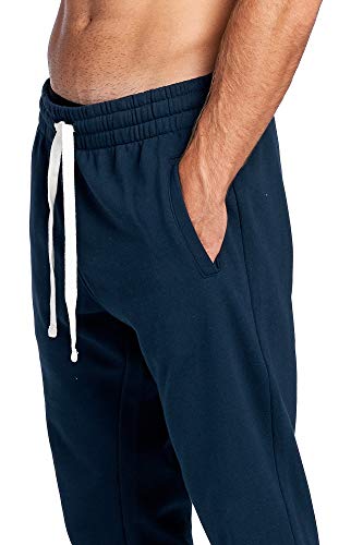 Image of ProGo Men's Casual Jogger Sweatpants Basic Fleece Marled Jogger Pant Elastic Waist