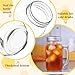 LemonRoad 6 Pcs 24 oz Mason Jar Cups with Handle and Lids Large Mason Jar Drinking Glasses Iced Coffee Cup with Lids and Handles Glass Mugs for Party Beverages Coffee Bar Accessories Gifts (Clear)