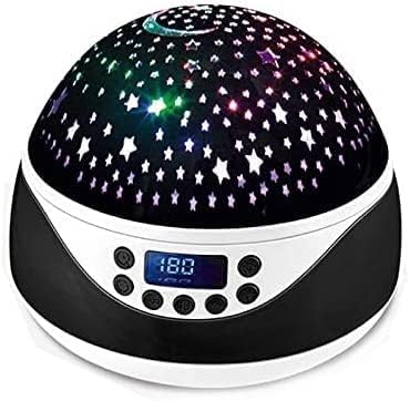 Luz nocturna LED cielo estrellado lámpara proyector giratorio automático reproducción de música con puerto USB luz de dormitorio para niños regalos