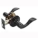 Dynasty Hardware HER-82-12P Heritage Lever Passage Set, Aged Oil Rubbed Bronze, Contractor Pack (4 Pack)