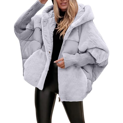 Sweat à capuche surdimensionné femme veste matelassée