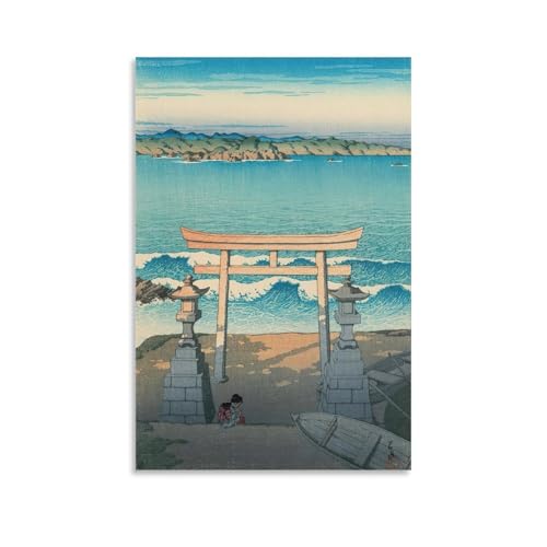 川瀬巴水 日本の浮世絵画家、版画ポスター (133) ウォールアート 部屋飾り 絵画 ベッドルーム リビング 壁の絵20x30inch(50x75cm)