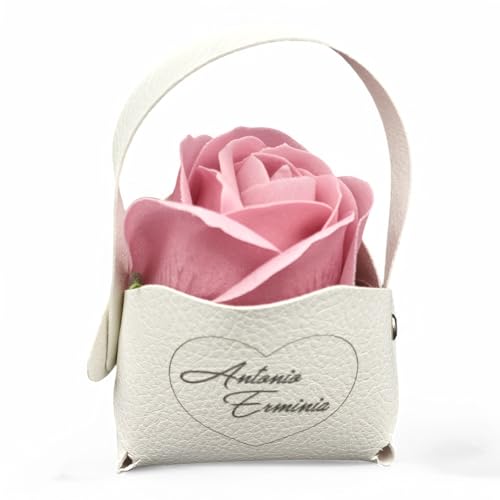 oggettando SET 12 Segnaposto CUORE PERSONALIZZABILE Rosa di sapone profumata Matrimonio, Nascita, Battesimo, Comunione, Laurea, Cresima, 18, 25 e 50 anni, Anniversari e Compleanni (Rosa Antico)