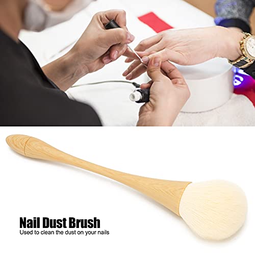 Nail Dust Brush for Nail Salon Nylon Hair Nail Dust Removal Brush with Wooden Handle - Image 3