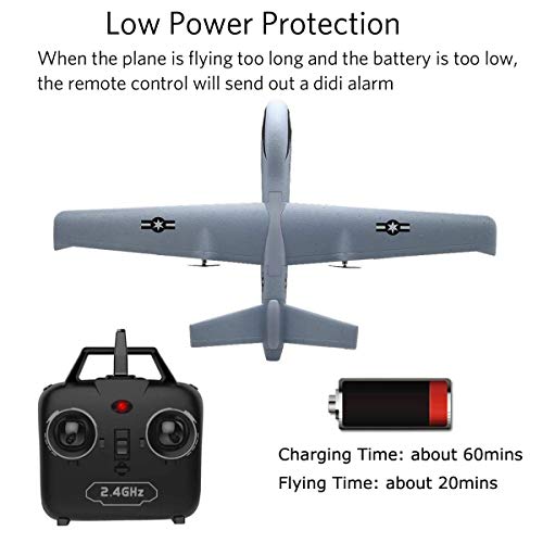 RC Airplanes FPV Wing 660mm Wingspan Glider 2 Channels 2.4Ghz RTF DIY Remote Control Airplane Toy EPP Built-in Gyro by Crazepony - Thumbnail 3
