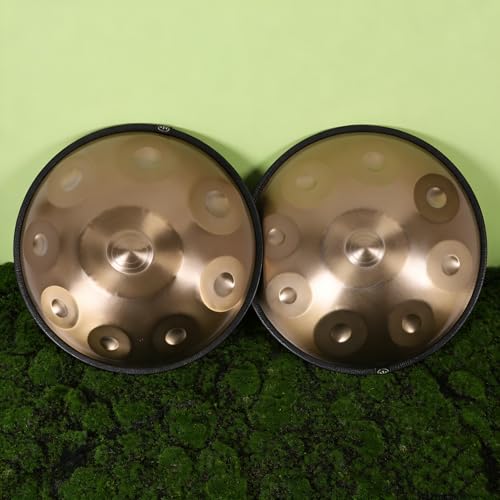 Handpan de acero inoxidable dorado 9 notas profesional miniatura 3