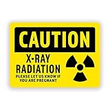2-Pack Caution X-Ray Vinyl Decal Sticker | 7-Inch by 5-Inch | Premium Quality Vinyl Decal |...