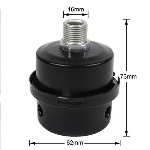 Bbtus Air Compressor Intake Filter, 2 Pcs 16Mm/20Mm Thread Metal Oil-Less Air Compressor Air Filter Silencer Noise Muffler (16Mm) #TOP3