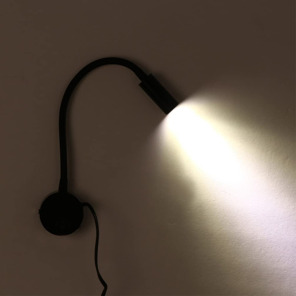 ULTECHNOVO Lámpara De Pared Led Flexible Para Lectura Con Cuello De Cisne Luz Led Para Cabecero De Cama Diseño Vintage Industrial Para Dormitorio Sala De Estar 15.74X2.44X1.10 Pulgadas