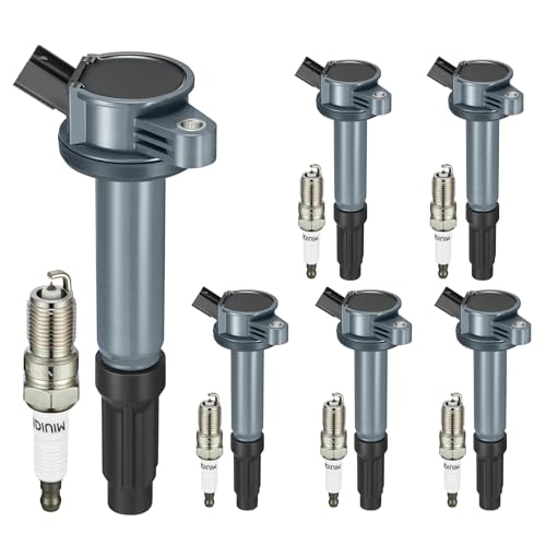 Image of 6 Ignition Coils Pack+6 Spark Plug Kit - Fix Misfires for Ford Fusion /Lincoln Zephyr /Mercury Milan /Mazda Tribute (3.0L V6) 2006-2009 - Repl. UF486 /DG514 /SP433