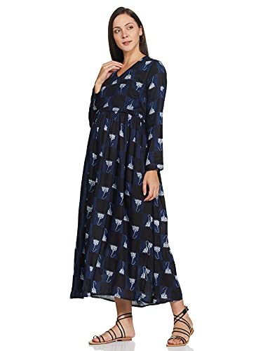 Image of Mine4Nine Women's Rayon A-Line Maxi Casual Dress