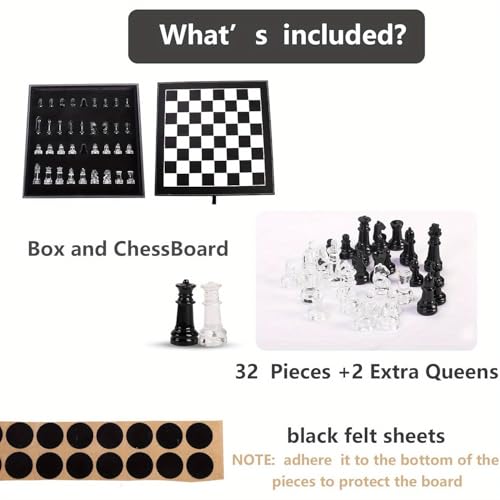 Set de Ajedrez de Cristal Lujo para Adultos con Estuche Premium miniatura 5