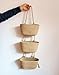 3-Tier Decorative Cotton Rope Hanging Basket, Wall-Mounted Woven Storage Organizer Bag, Jute