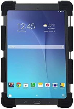 Universal Adjustable Extendable Shockproof Stand Silicone Case Cover For 9.8inch 10.1inch 11inch 12inch Tablets PC ipad Samsung Chuwi Tablet (Black)