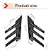 Zigeiya 2 PCS Car Rear Window Louver Decals, Streamlined Wind Blade-shaped Trim Cover, Racing Style PTU Glossy Finish Decoration, Universal Self-adhesive Waterproof Modification for Cars (Black)