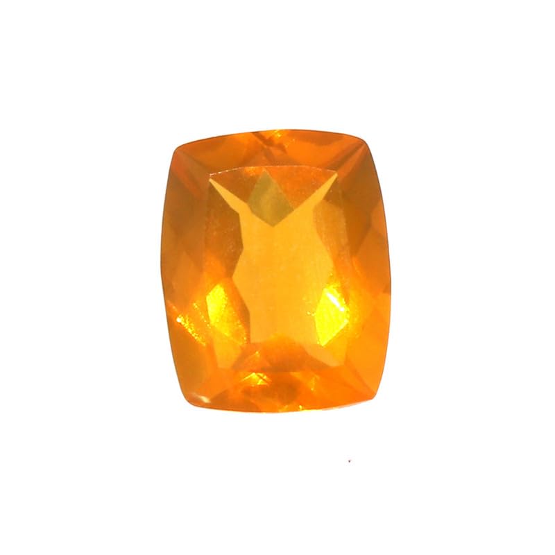 Opale mexicaine de feu taillée en coussin, gemme rare de 2.15 carats