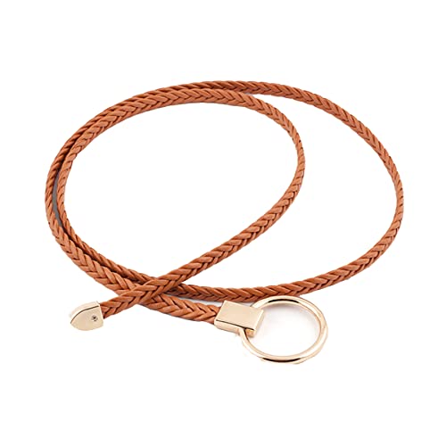 Jalach Schmaler Geflochtener Gürtel 0,8cm breit Damen dünner Flechtgürtel gewebter Gürtel Jeans Kleid Belt Cover