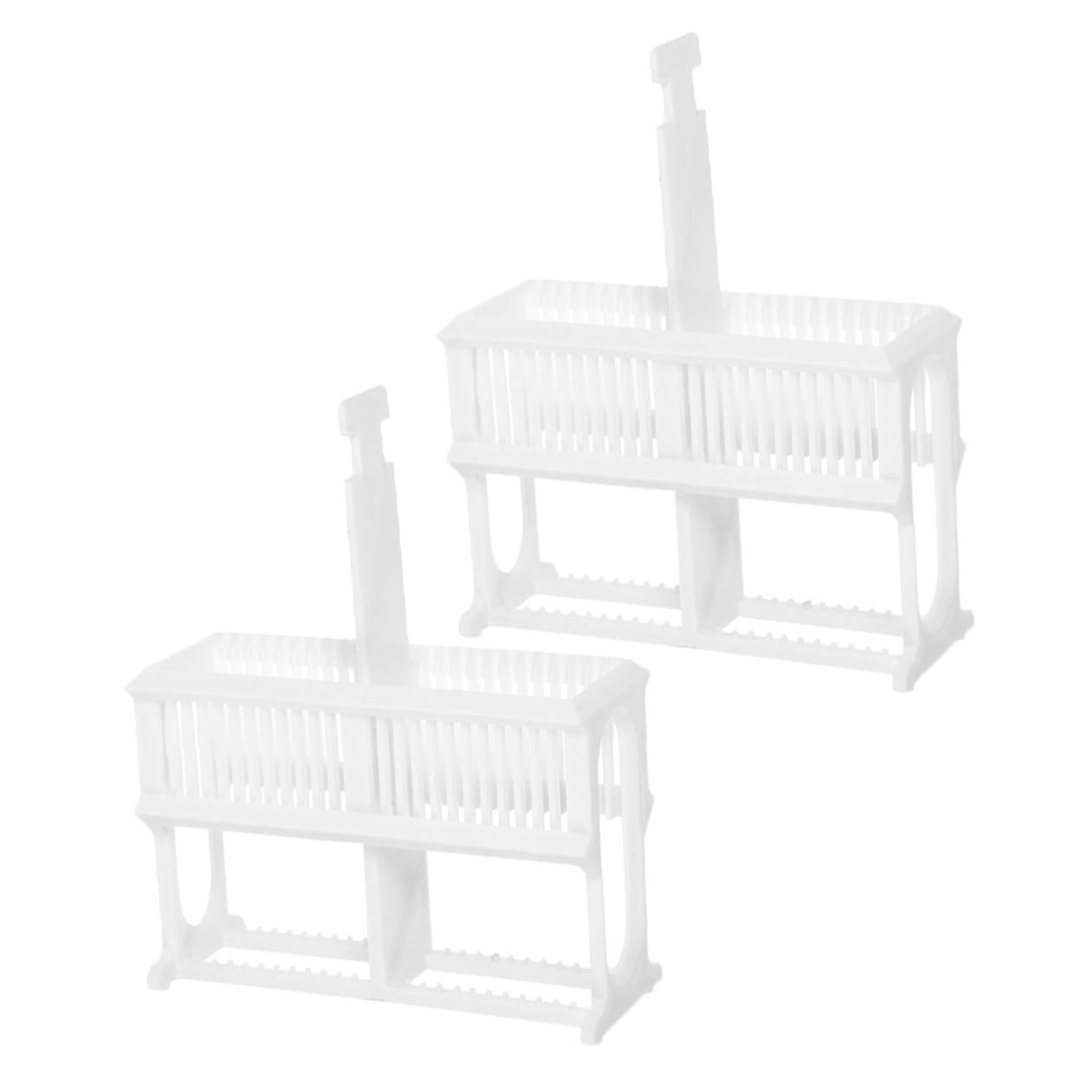 KICHOUSE Large Capacity Microscope Slide Rack 24-Slice Storage Stand Plastic Staining Rack for Lab and Teaching
