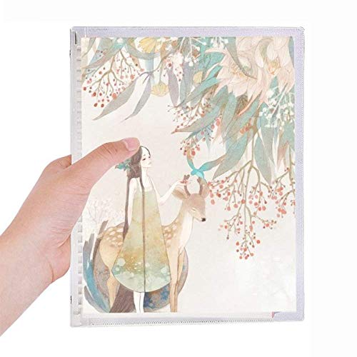 Cahier à spirales rechargeable cerf chinois pour bureau et journal intime