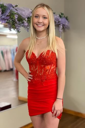 Strapless Homecoming Dresses Short Prom Dresses for Teens 2025 Satin Tight Cocktail Dress with Lace4