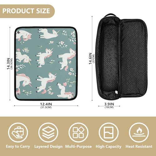Bolso de Viaje para Herramientas para el Cabello con Alfombra Resistente al Calor, Organizador de Gran Capacidad para Planchas de Pelo, Rizadores y Accesorios miniatura 4