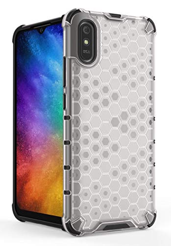 Image of Glasgow | for Mi Redmi 9A Honeycomb Pattern Back Case Cover for Mi Redmi 9A - Transparent