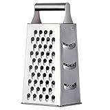 Hoement Multifunktionsreibe Edelstahl Käsereibe Gemüsereibe Haushalt Rutschfester Griff Rostfrei Vielseitiger Gemüseschneider Für Küche Und Obstverarbeitung