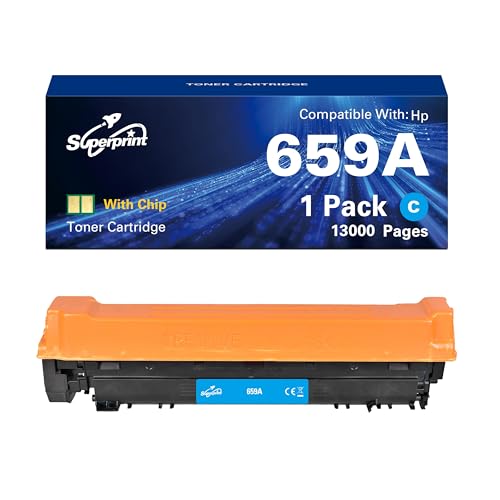 Superprint 659A Cartouche de toner cyan compatible avec HP 659A 659X W2011A pour photocopieurs...