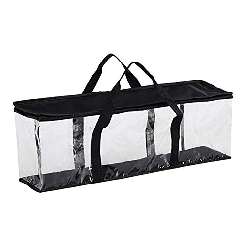 Hacbop Large Clear Holds DVD CD Storage Holder Easy Zip Closure Carry Bag Organizer, Black