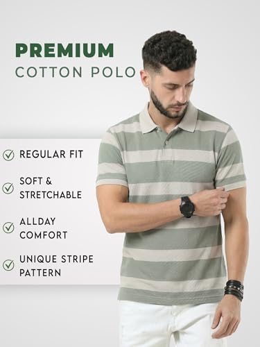 Image of fanideaz Branded Mens Half Sleeve Cotton Striped Polo T-Shirt for Mens || Polo Tshirt for Men || Branded Tshirt for Men