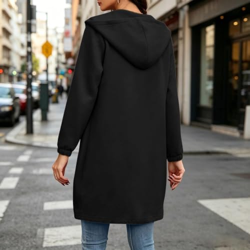 Hooded Long Sweatshirts for Women Oversized Fleece Hoodies Sherpa Jacket - image 5