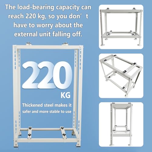 Cubierta de aluminio resistente antirrobo para aire acondicionado exterior, radiador, valla de reducción de ruido y soporte para plantas, se adapta a 800 x 800 x 450 mm, protección impermeable para tu