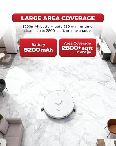 Image of TIRON TRV 30S Robot Vacuum, Self-Empty, 10000Pa, LiDAR Navigation Pro