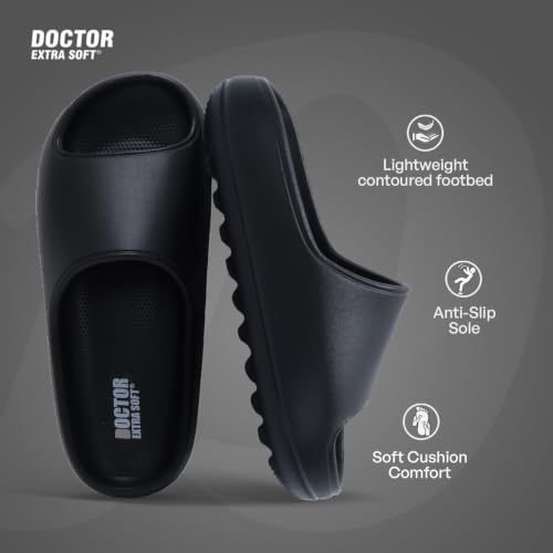 DOCTOR EXTRA SOFT Women's Classic Ultra Soft Sliders/Slippers With Cushion Footbed For Adult|Comfortable & Light Weight|Stylish & Anti-Skid|Waterproof & Everyday Flip Flops For Ladies & Girls D-508 - Image 7
