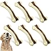 Sosation 6 Pcs Dog Meal Toys for Aggressive Chewers Nylon Beef Flavor Bones Tough Puppy Teething Toys Puppy Chew Bones for Large Medium Small Breed Dogs Puppies Pets Chew ToysLarge