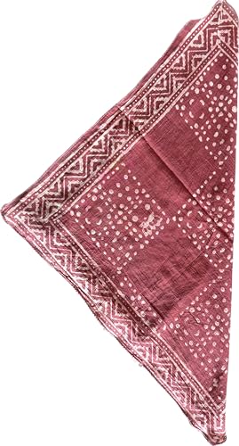 Bandana Scarf Handmade Hand Block Print Gamayun Bandana in Cream, Pumpkin and Steel - Handmade Organic Cotton Bandana block print bandana scarf3