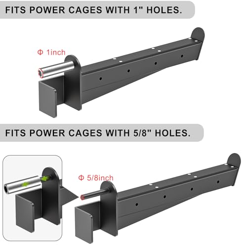 Nordic Hamstring Curl & Safety Spotter Arms Attachments for 2"x2" & 3"x3" Power Racks, Home Gym Strength Training - Image 4