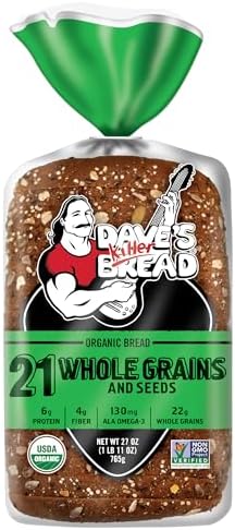 Dave's Killer Bread 21 Whole Grains and Seeds, Whole Grain Organic Bread, 27 oz Loaf