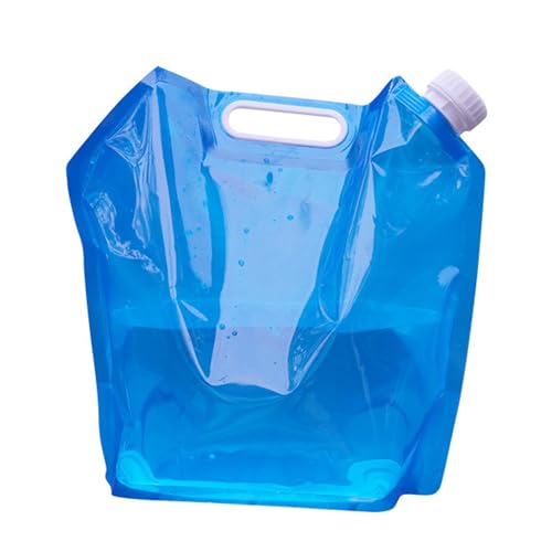 GEiNNOVA 4 Gal. Foldable Food-Grade PE Water Bag Collapsible Beverage Container for Camping/Hiking Hydration Storage