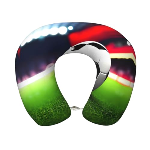 Almohada de viaje con diseño balón de fútbol