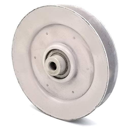 Phoenix Mfg. VGroove Idler Pulley, 4.94'' Diameter, 3/8" Bore, Steel