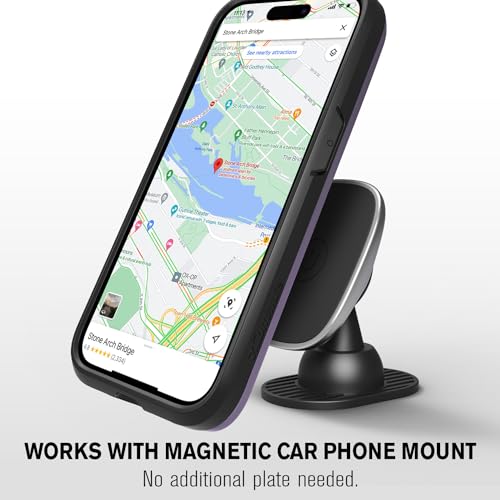 VENA vCommute for iPhone 15 Pro Max Wallet Case, [Military Grade Drop Protection] Flip Leather Cover Card Slot Holder with Kickstand - Purple by VENA - Used condition - Image 7