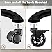 BLACKLYTE Office Chair Wheels Casters Wheels Set of 5 Desk Chairs with Wheels for Tile, Hardwood Floors & Carpet Universal Fit for Most Chairs(2.5 Inch)