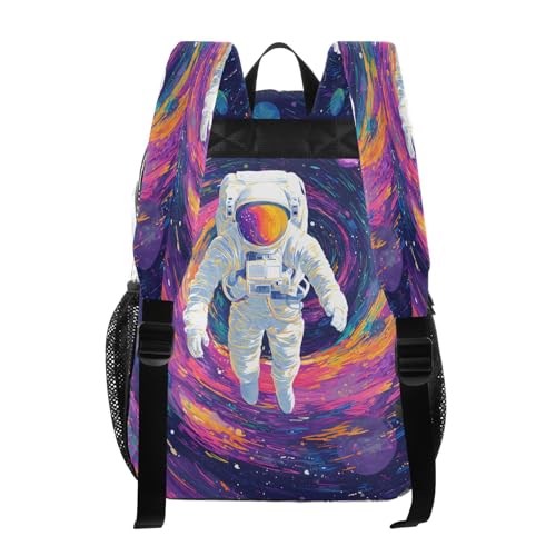 Galaxy Planet Astronaut Watercolor Clear Backpack Heavy Duty See Through Transparent PVC BookBag for Kids Boy Girl School Work3