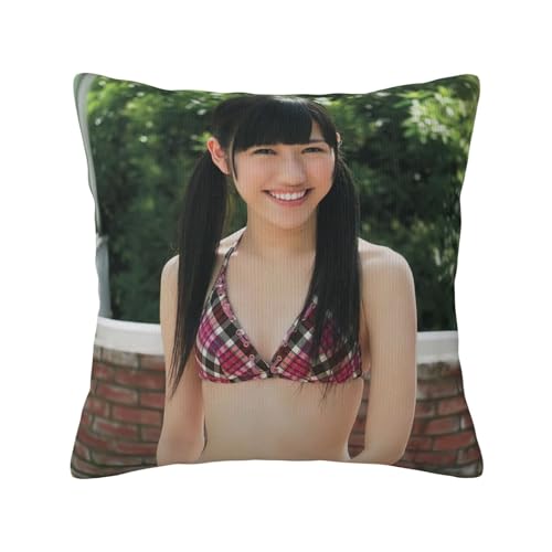 渡辺麻友 3 枕カバー抱き枕カバーファッション45 x 45 cm部屋装飾両面正方形の部屋プレゼントルーム装飾車隠しファスナー クッション 18x18in