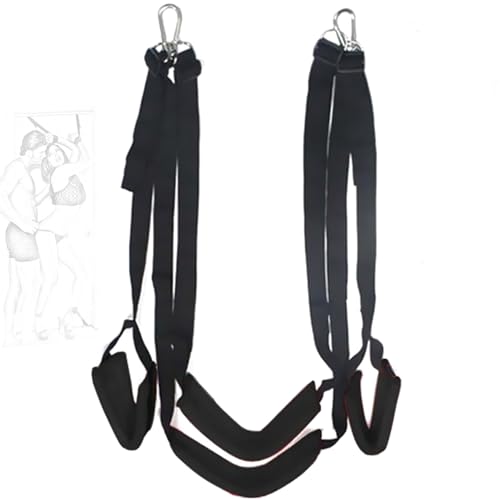 Columpio de puerta colgante con asientos, columpio de amor para parejas adultas con correas ajustables para los hombros